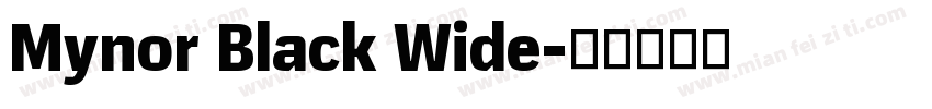Mynor Black Wide字体转换